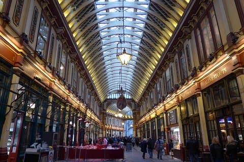 Leadenhall Market, in the heart of the City of London