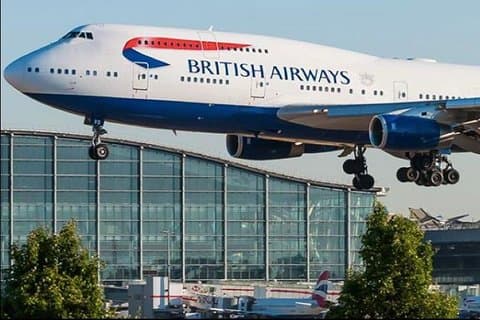 Airplane at Heathrow Airport