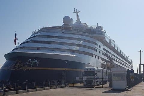 Disney Magic Docked at Dover Cruise Terminal