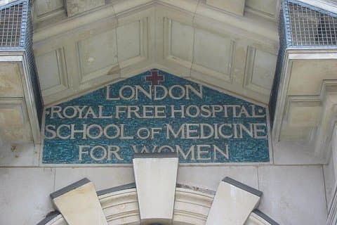 The School for Medicine for Women became the school for the nearby Royal Free Hospital in 1898