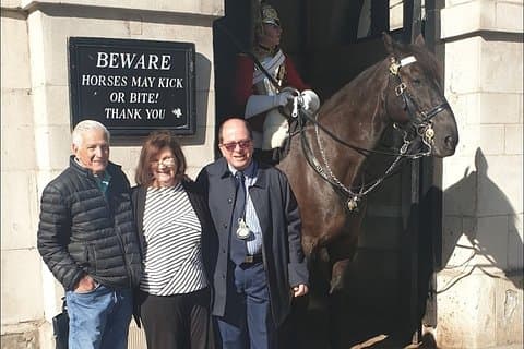With our U.S.A. clients outside Household Cavalry museum