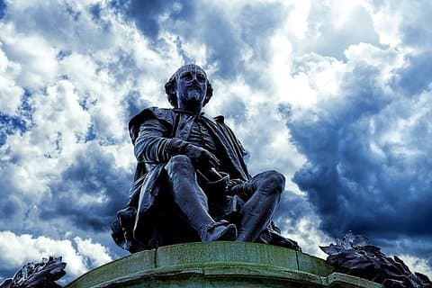 The immortal bard - William Shakespeare. Taken from the Shakespeare Memorial in Stratford-Upon-Avon