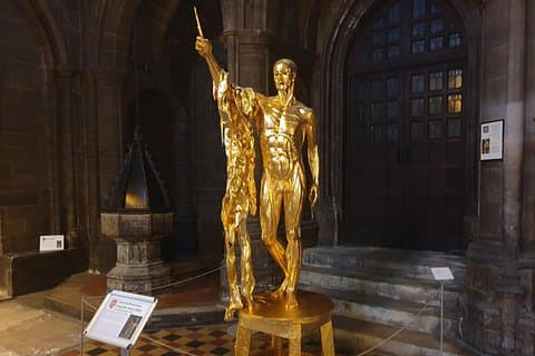 St Bartholomew with his skin draped over his arm