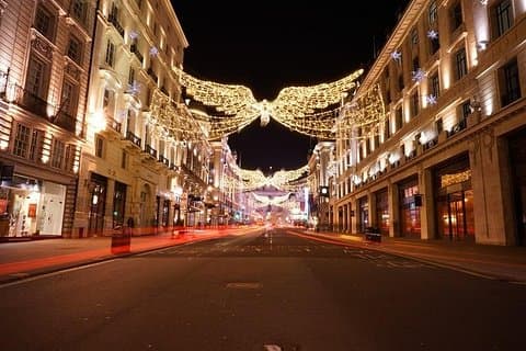 The Spirit of Christmas lights on Regent Street