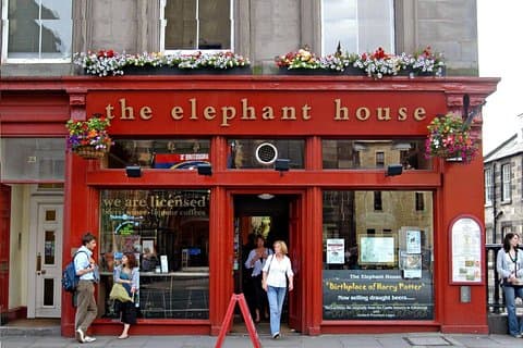 The Elephant House - The place where J.K Rowlings wrote parts of the first book.