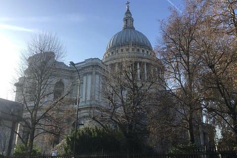 We start at beautiful St Pauls Cathedral