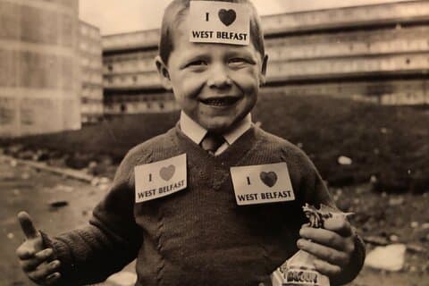 Photo of me in Divis flats 1988