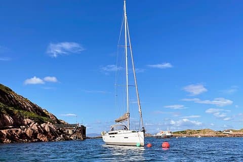 At anchor for lunch