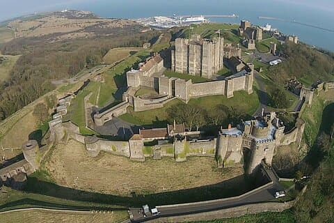 Dover Castle Birds eye view