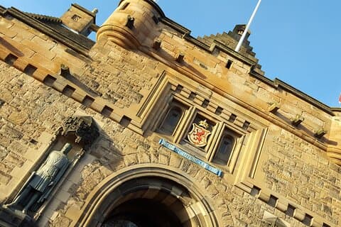 Outside Edinburgh Castle, the home of the event.