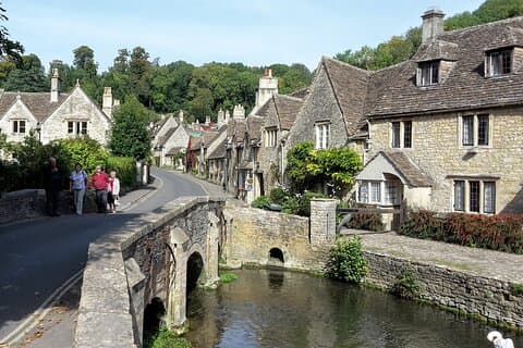 Idyllic Castle Combe, a village in the Wiltshire Cotswolds