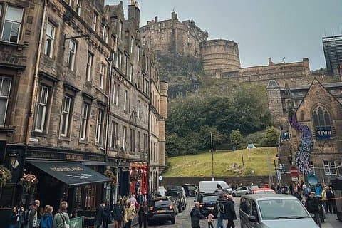Edinburgh Castle from The Grassmarket