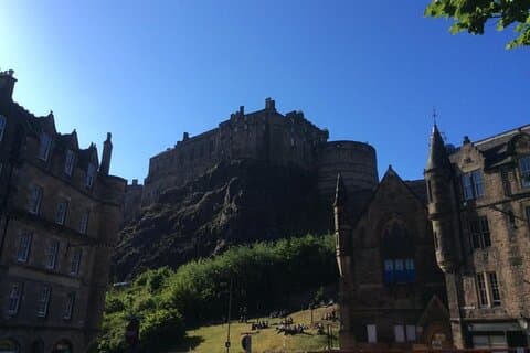 Edinburgh Castle from the Grassmarket
