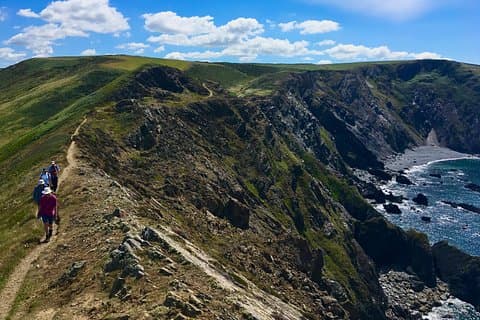 Guided walk on the remote and wild North Cornish coast