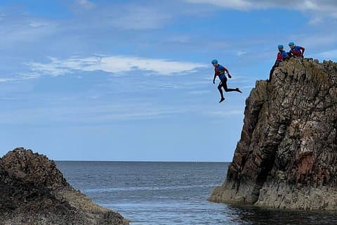Coasteering Adventure at Portknockie and Bow Fiddle Rock