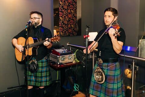 Traditional Scottish folk music brought to life by our talented musicians — the heart and soul of the night.