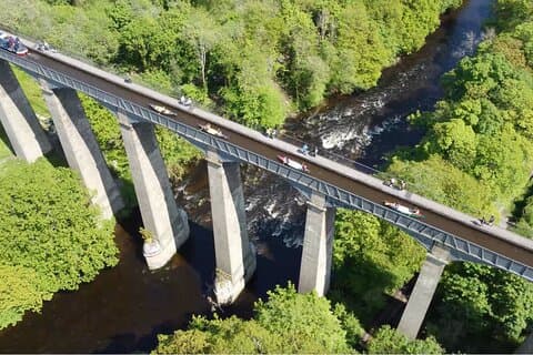 Guided canoe adventure across the Pontcysyllte Aqueduct - a must do experience in North Wales with Bearded Men Adventures.