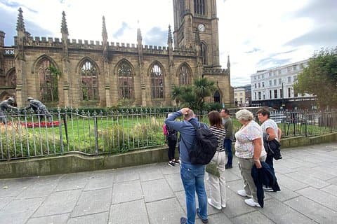 Visiting the bombed out church