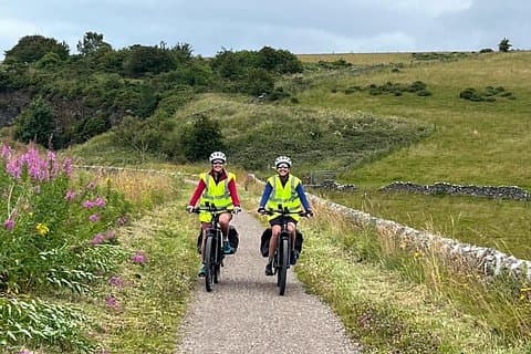 Ride down traffic free trails