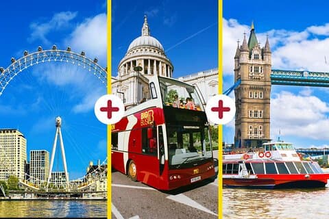 London Eye Ticket, Big Bus Hop-on Hop-Off Tour and Thames Cruise