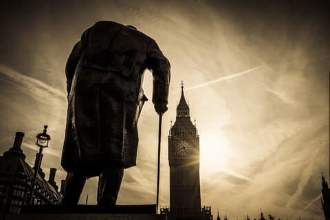 Churchill looming over Big Ben