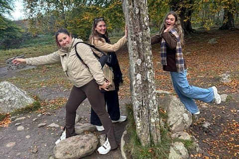 Touching Claire's Stone from Outlander at Clava