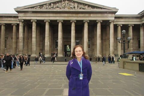 The British Museum's main entrance, Great Russell Street