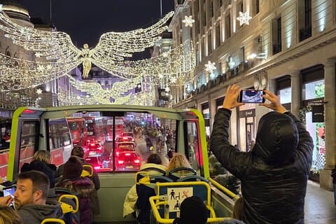 Christmas Lights Open Top Bus Tour in London