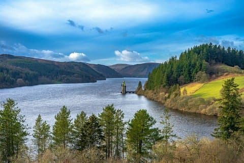 Lake Vyrnwy Day Trip Waterfalls Sculptures and Scenic Drives