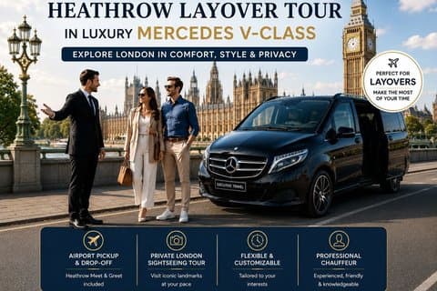 Heathrow Layover: London Tour in a Luxury Mercedes V-Class