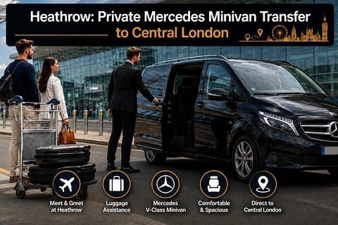 Heathrow: Private Mercedes Minivan Transfer to Central London