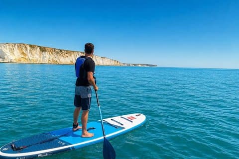 Paddle Boarding with Seven Sister View