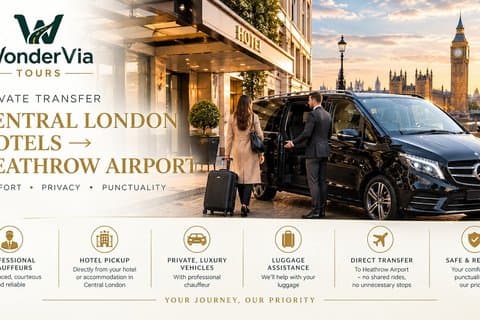 Private Transfer Central London Hotels to Heathrow Airport