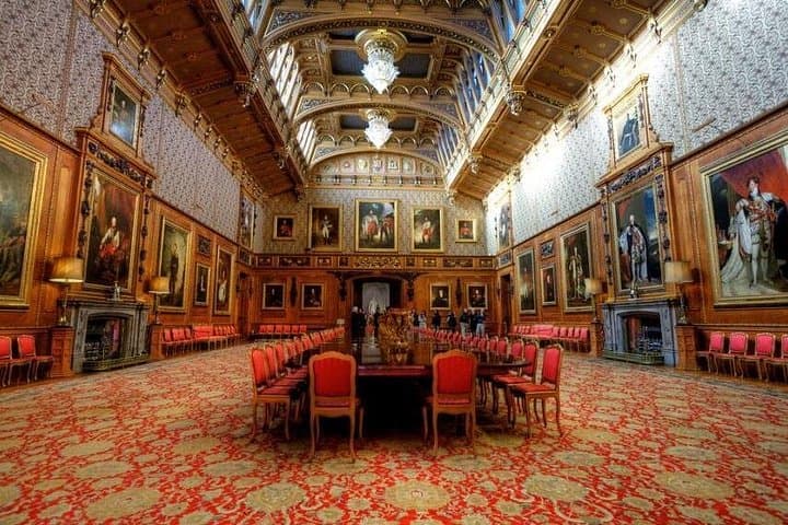 The Waterloo room inside Windsor Castle