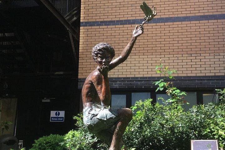 Peter Pan, outside a world famous childrens hospital.
