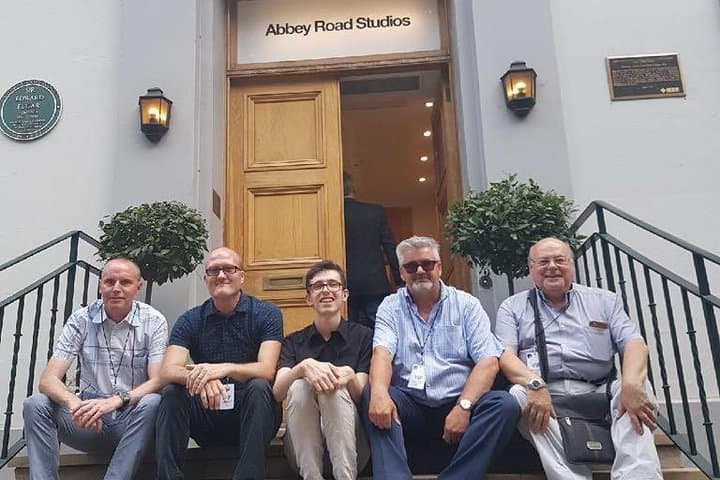 a few of our guides getting ready for a private tour inside the studios