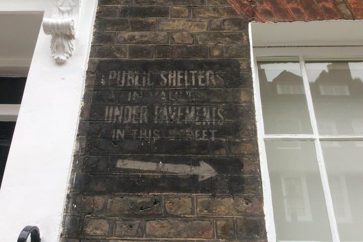 Above an old WW2 air-raid shelter