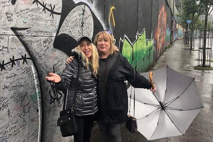 At the Peace Wall 
We have Umbrellas for when it's Raining☔
Write your name and leave a message!