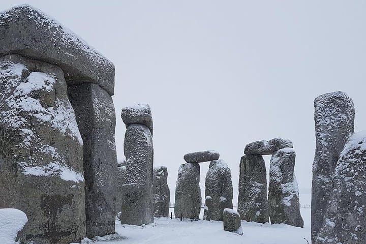 Stonehenge with snow