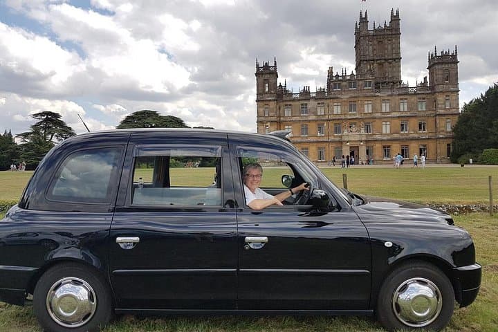 Client outside Highclere Castle
