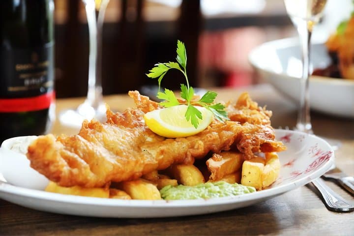 Enjoy a traditional Fish & Chips lunch