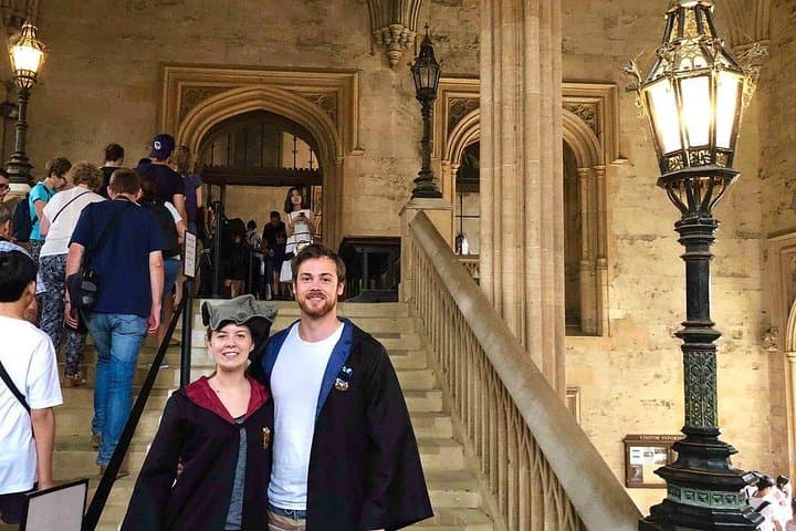 Quite adult Muggles at Christ church stair case film site