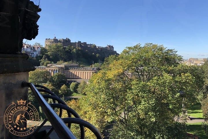 View from the Scott Monument to Edinburgh Castle