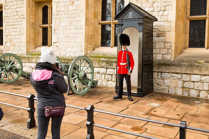 While the distinctively-uniformed members of the Queen's Guard seem designed for photo opportunities, they're actually operational soldiers.
