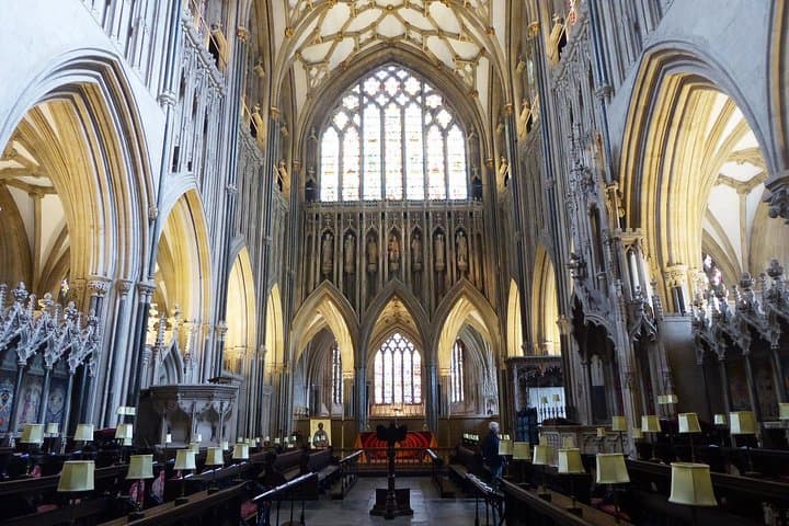 The interior of the magnificent Wells Cathedral