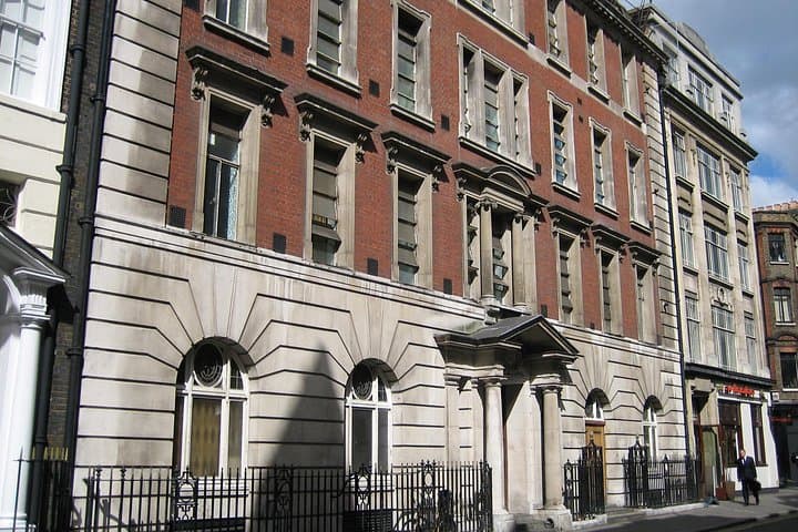 Established in 1862, London Lock Hospital was only facility for men with venereal disease (rebuilt 1912)