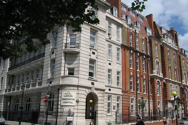 Aristocrats' interest in homeopathy is reflected in the size of the Royal Homeopathic Hospital buildings from around 1900