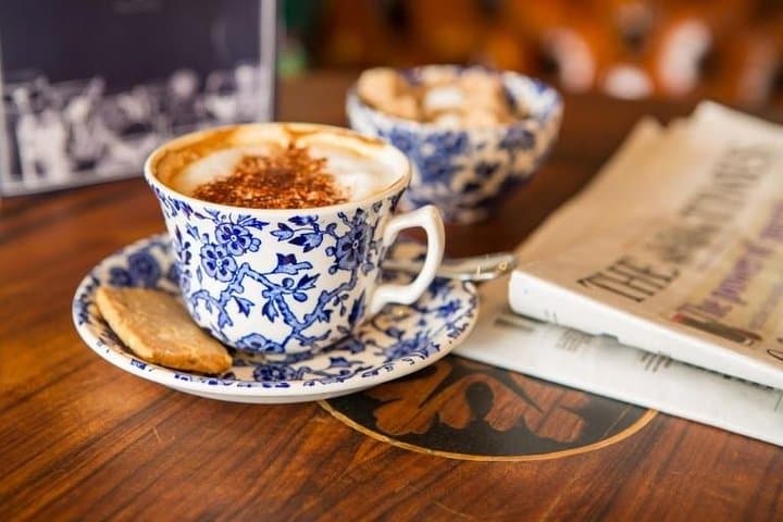 Enjoy coffee in one of England's oldest hotels