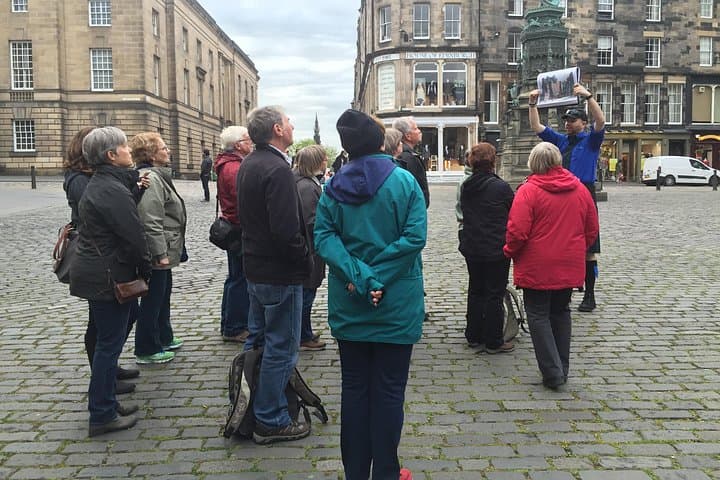 Exploring the site of the Old Tolbooth prison.