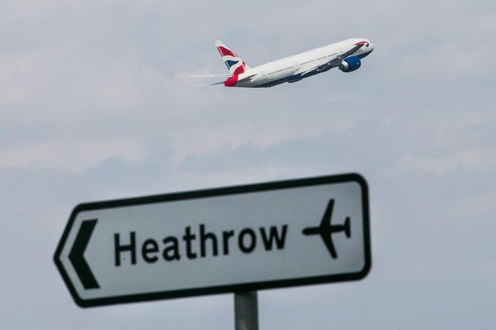 Departures at Heathrow airport